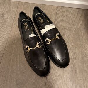 Gucci Crystal Horsebit Leather Loafers – Black (Size 38)